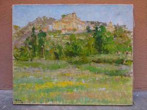GARIN Paul 1898-1963,Probable vue d'un village de la vallée du Var,Boisgirard - Antonini 2017-05-19