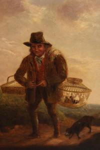 GARLAND William 1857-1882,landscape with gentleman carrying ,19th Century,Lawrences of Bletchingley 2020-10-23