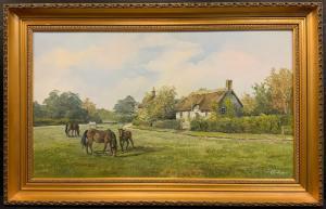 GARLE Denys,Horses by the Cottage,Bamfords Auctioneers and Valuers GB 2022-02-17
