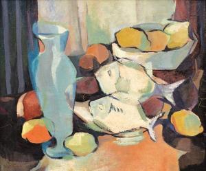 GARLICK ROSA,Still Life with Lemons and Fish,Leonard Joel AU 2015-03-24