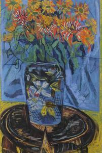 GARMAN Theodore 1924-1954,Still life of flowers in decorated vase,Bonhams GB 2011-11-15