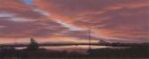 GARNER Tony 1944,Estuary scene at sunset,Keys GB 2018-04-27
