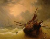 GARNERAY Louis Ambroise 1783-1857,Scène de pêche en mer durant la tempête..,Rouillac FR 2008-06-08