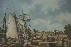 Garneray,Vue du port de Caen prise du quai de Vaucelles,1820,Ader FR 2019-05-23