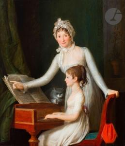 GARNEREY Jean François 1755-1837,La Leçon de musique,Ader FR 2023-03-21