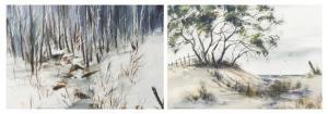 GARNES HEINTZ Catherine 1900-1900,Winter Trees by the Stream,Hindman US 2014-03-21