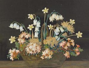 GARNETT Claude 1900-1900,basket of flowers,Burstow and Hewett GB 2020-03-18