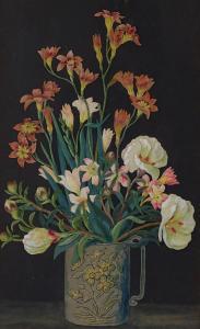 GARNETT Claude 1900-1900,still life vase of flowers,Burstow and Hewett GB 2018-09-20