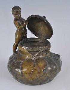 GARNIER Jean 1853-1910,figural squat vase,Lacy Scott & Knight GB 2022-09-16