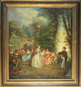 GARNIER Michel 1753-1819,Garden Scene,Lots Road Auctions GB 2018-05-20