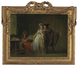 GARNIER Michel 1753-1819,La leçon de musique interrompue,Christie's GB 2019-04-18