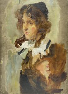 GARRATT Arthur Paine 1873-1955,Bust Portrait Study,1898,David Duggleby Limited GB 2022-06-17