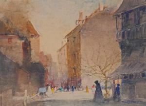 GARRETT Thomas Balfour 1879-1952,Market Scene,Elder Fine Art AU 2023-09-03