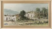 GARRIDO Justo 1900-1900,Mountainside village with figures,Eldred's US 2019-09-21