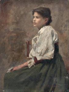 GARRIDO Leandro Ramon 1868-1909,Femme assise à la lettre,1891,Lucien FR 2020-12-17