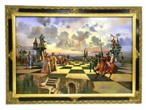 GARRISON Lloyd 1944,animated checkerboard pieces with kings,Winter Associates US 2013-03-18