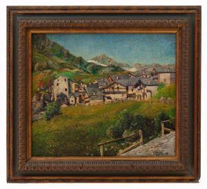 GARRONE Romolo 1891-1959,Paese montano,Casa d'Aste Santa Giulia IT 2023-10-07