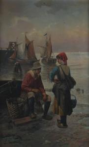 GARTNER Ludwig 1800-1800,Couple on a Pier,Hindman US 2004-11-14
