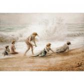GASKELL George Arthur 1800-1900,LADIES PLAYING IN THE SEA,1897,Sotheby's GB 2005-10-12