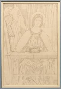 GASKIN Arthur Joseph,Study Drawing for the Annunciation,Simon Chorley Art & Antiques 2021-11-23