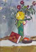 GASNIER Eugène 1910-1995,Nature-morte au bouquet de fleurs et au livre.,Audap-Mirabaud FR 2013-01-28