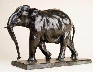 GASPAR Jean Marie 1861-1931,Stappende olifant,Campo BE 2013-03-26