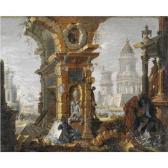GASPARI Pietro 1720-1785,CAPRICCIO CON ROVINE CLASSICHE, MEDIEVALI E RINASC,Sotheby's GB 2010-06-08