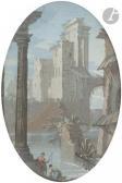 GASPARI Pietro 1720-1785,Une paire de paysages animés avec des ruines,1774,Ader FR 2020-05-29