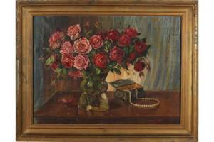 GASPARIN G 1937,Still life with roses,Twents Veilinghuis NL 2015-07-03
