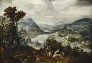 GASSEL Lucas, dit Helmont 1500-1570,Paysage avec Mercure et Argus Paysage avec l,Etienne de Baecque 2019-11-20