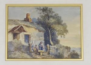 GASTINEAU Henry 1791-1876,Figures beside a cottage,Gorringes GB 2022-08-22