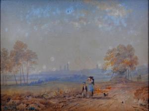 GASTINEAU Henry 1791-1876,Rural Scene with Figures and Dog on a Track,Jacobs & Hunt GB 2022-01-28