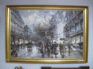 GASTON Johnny 1955,Parisian Street Scene,Sheffield Auction Gallery GB 2021-09-17