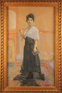 gatelet eugène 1874,Jeune femme dans un intérieur,1918,Osenat FR 2009-10-04