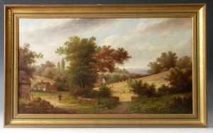 GATES w,Pastoral scene with peasants and cottages,Tring Market Auctions GB 2009-07-31