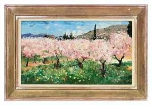 GATTEAUX Marcel 1962,Almond blossom, Jalón Valley, Spain,Christie's GB 2010-12-14