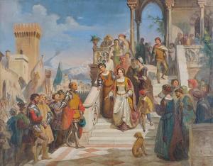 GATTERI Giuseppe Lorenzo,Giovanna II regina di Napoli riceve Sforza,1860,Stadion 2023-11-20