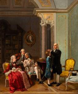 GATTI Annibale 1828-1909,Benjamin Franklin with Elegant Company in an Inter,William Doyle 2023-11-08