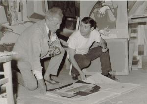 GATTI Raph,Jean Cocteau et Raymond Moretti dans son atelier,Boisgirard - Antonini 2013-03-18