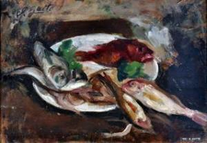 GATTO Saverio 1877-1962,Natura morta con pesci,Vincent Casa d'Aste IT 2016-11-12
