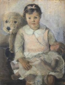 GAUDENZI Pietro,Bambina con bambola e cagnolino di pezza,Capitolium Art Casa d'Aste 2024-02-22