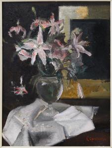 GAUDENZI Pietro 1880-1955,Interno con vaso di fiori,Meeting Art IT 2023-10-21