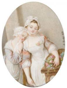 GAUDEZ CHENNEVIERE Cécile Delphine,Les deux sœurs,1873,Artcurial | Briest - Poulain - F. Tajan 2011-05-13