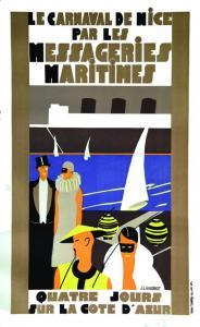 GAUDINOT JEAN JACQUES,Le Carnaval de Nice par les Messageries Maritime,1930,Artprecium FR 2017-03-08