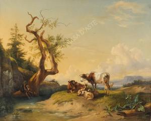 GAUERMANN Friedrich 1807-1862,Animali in riposo,Stadion IT 2024-01-19