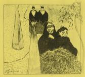 GAUGUIN Paul 1848-1903,Les vielles filles Arles (Guérin 11; Mongan, Kornf,1889,Christie's 2008-04-29