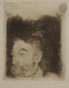 GAUGUIN Paul 1848-1903,Portrait de Stéphane Mallarmé,1891,Ader FR 2019-05-24