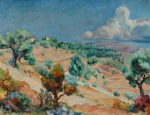 GAUGUIN Pola 1883-1961,Landscape,1920,Bruun Rasmussen DK 2020-09-15