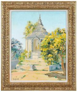 GAUL Arrah Lee 1888-1980,Temple Cheing-Mai, Thailand,Brunk Auctions US 2023-07-15