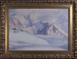 GAULET Henry 1863-1936,Nuages sur Bionnassay. Massif du Mont-Blanc,Etienne de Baecque FR 2021-12-17